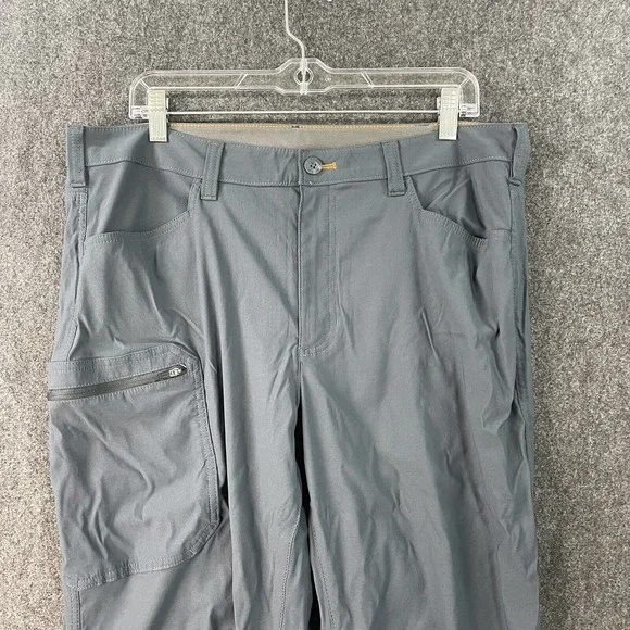 Eddie Bauer Pants Mens 36x32 Blue Gray Outdoors Hiking Nylon Cargo - Picture 2 of 8